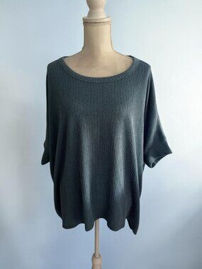 ANDREE Slate Blue Dolman Top Size Small NEW NWT
